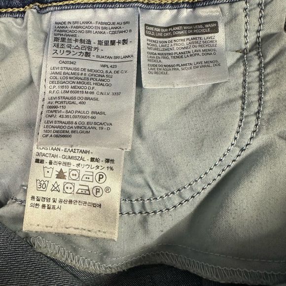 Levi’s Mid Rise Skinny Jeans Size 16 - Picture 4 of 6